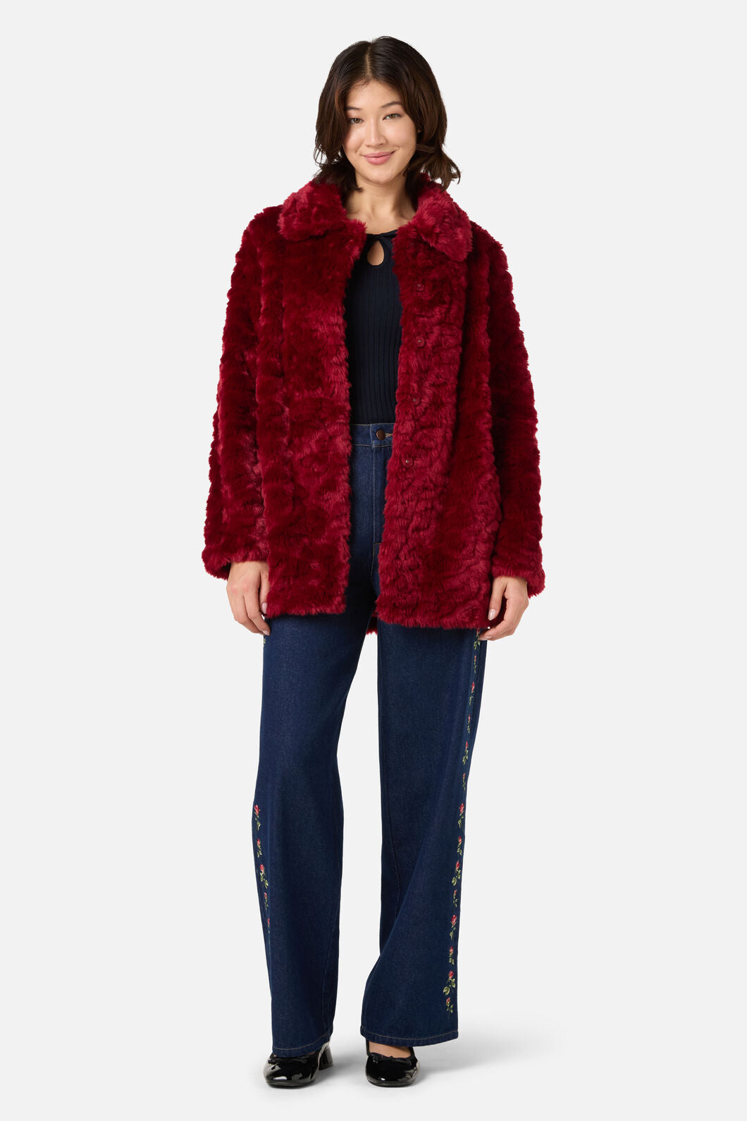 Princess Highway - Belinda Fur Coat - red