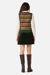 Princess Highway - Fairisle Knit Vest - green