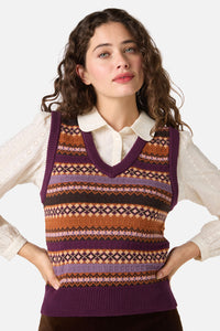 Princess Highway - Fairisle Knit Vest - grape