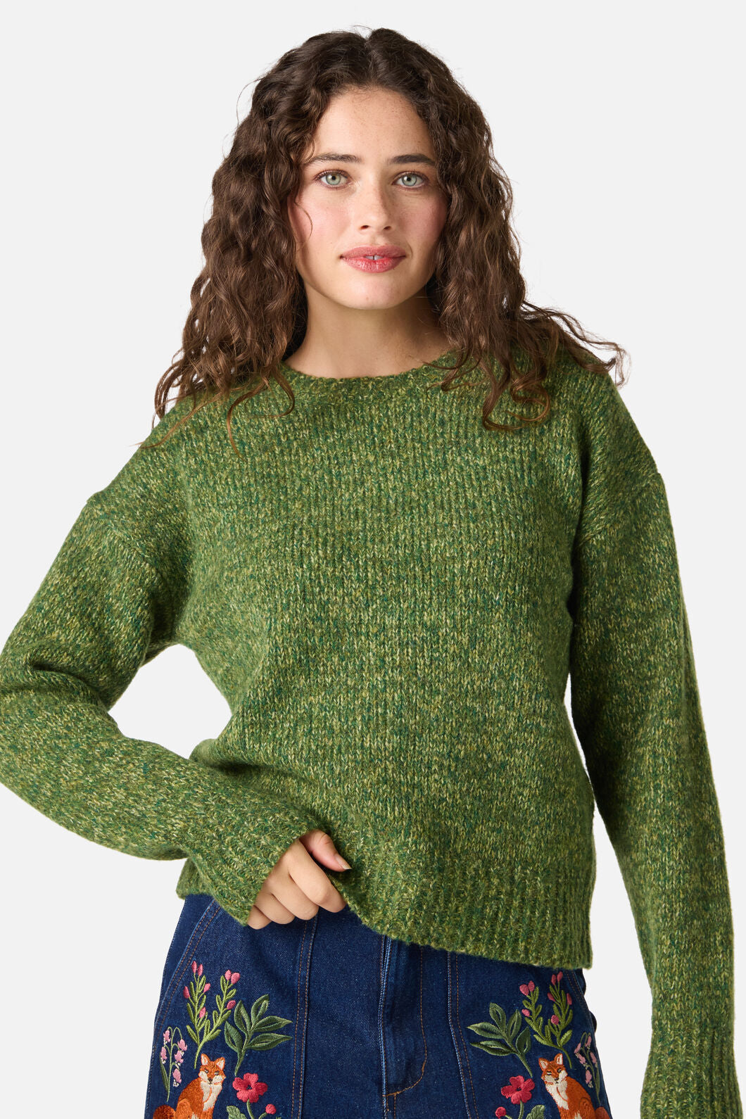 Princess Highway - Cute Cozy Wool Blend Jumper - olive