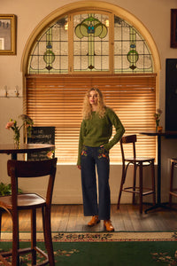 Princess Highway - Cute Cozy Wool Blend Jumper - olive