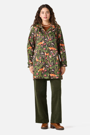 Princess Highway - Fancy Foxes Raincoat - chocolate