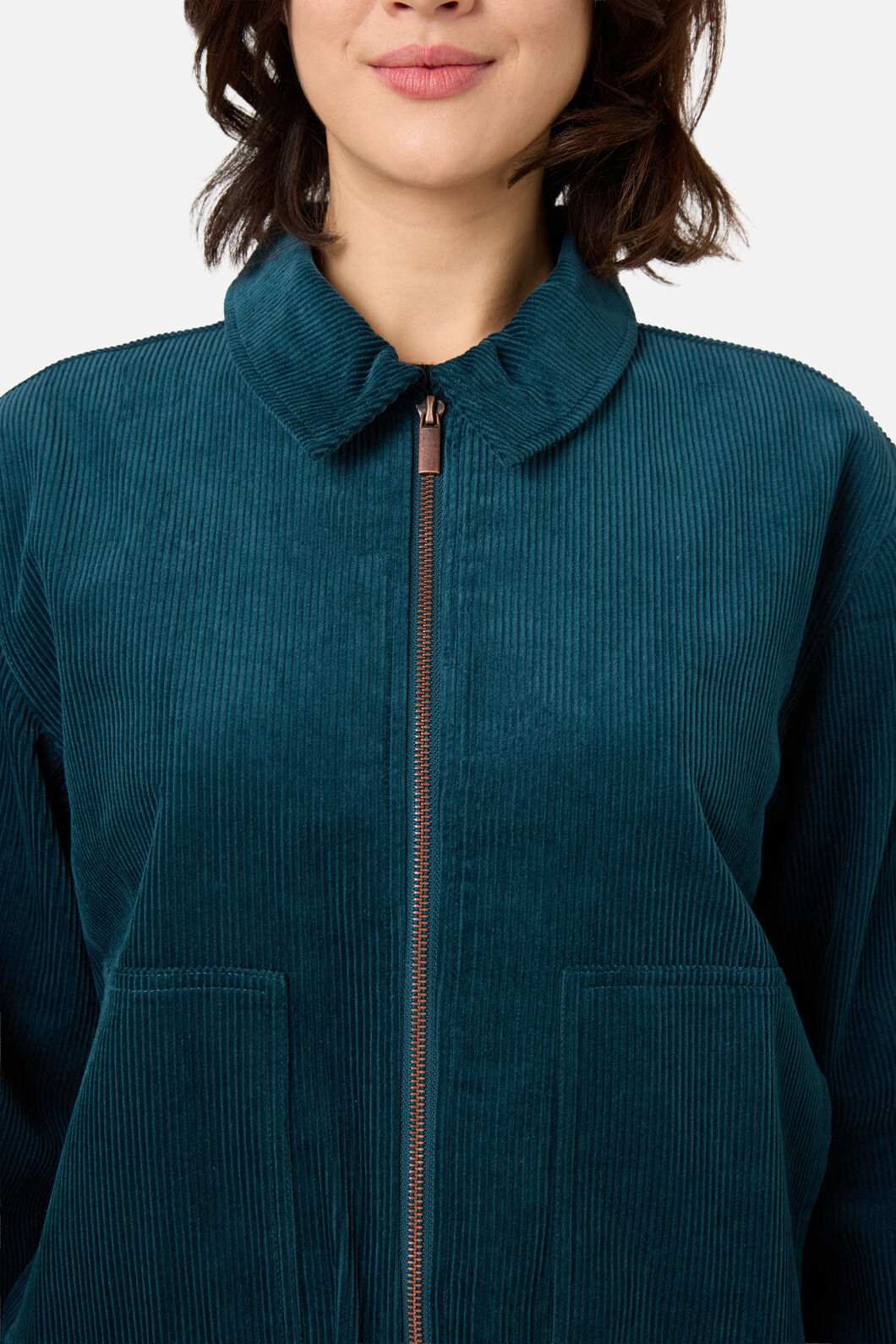 Princess Highway - Jamie Cord Bomber Jacket - teal