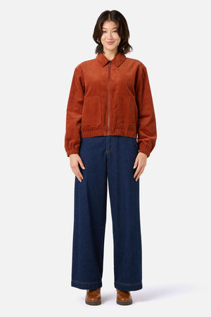 Princess Highway - Jamie Cord Bomber Jacket - rust