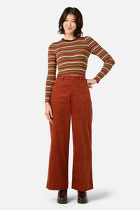 Princess Highway - Jamie Cord Wide Leg Jean - rust