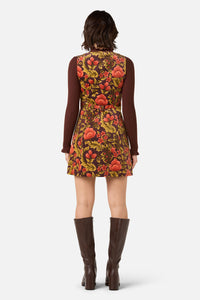 Princess Highway - Azura Velvet Pinafore Dress - rust