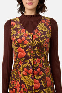 Princess Highway - Azura Velvet Pinafore Dress - rust