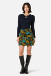 Princess Highway - Azura Velvet Mini Skirt - blue