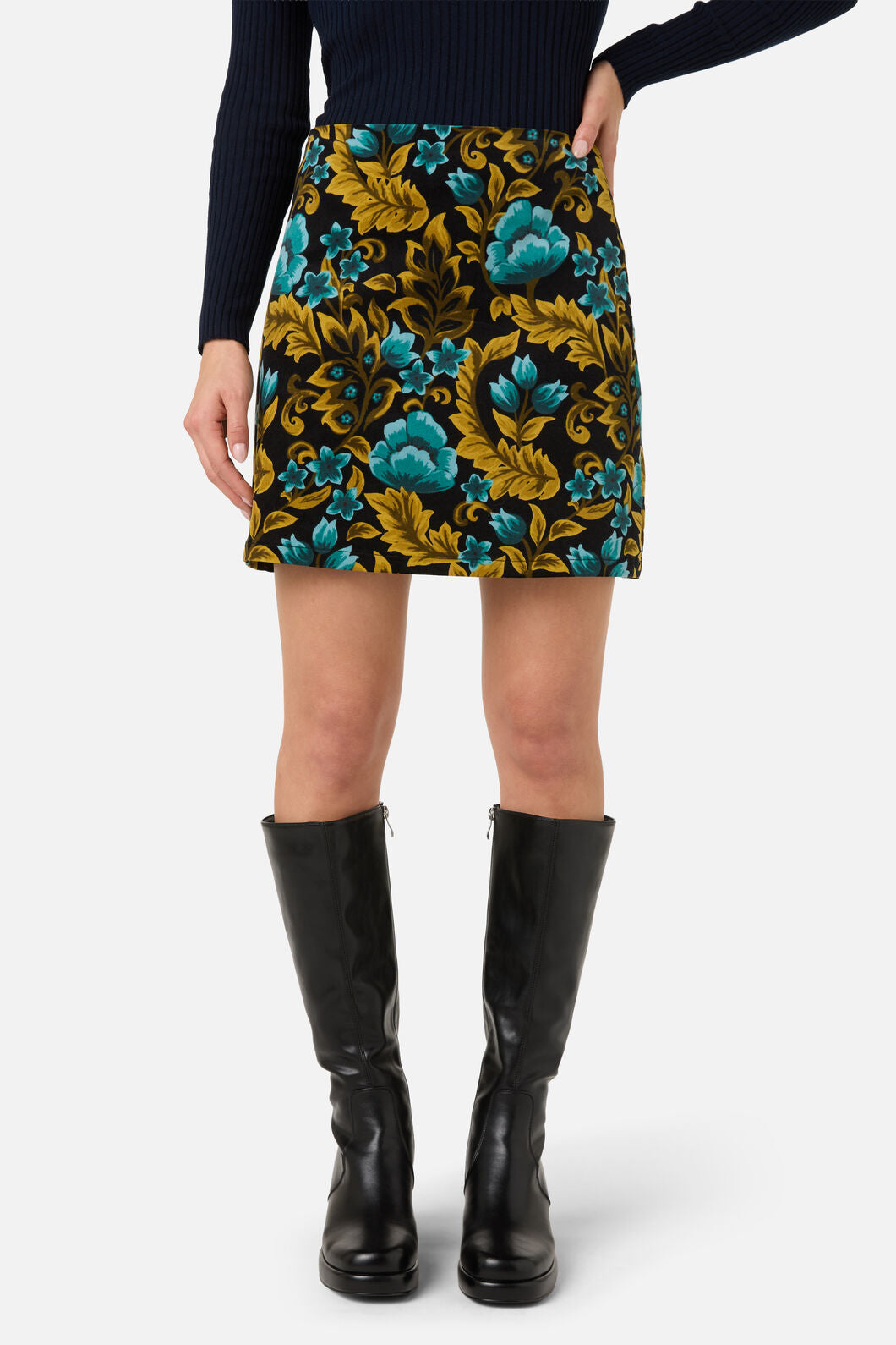 Princess Highway - Azura Velvet Mini Skirt - blue