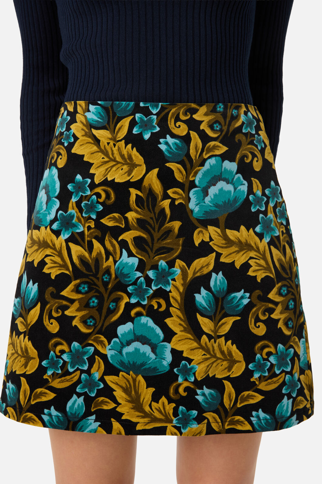 Princess Highway - Azura Velvet Mini Skirt - blue