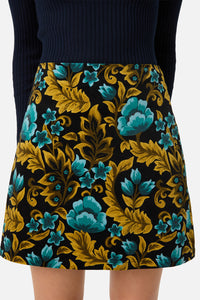 Princess Highway - Azura Velvet Mini Skirt - blue