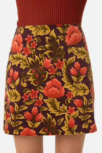 Princess Highway - Azura Velvet Mini Skirt - rust