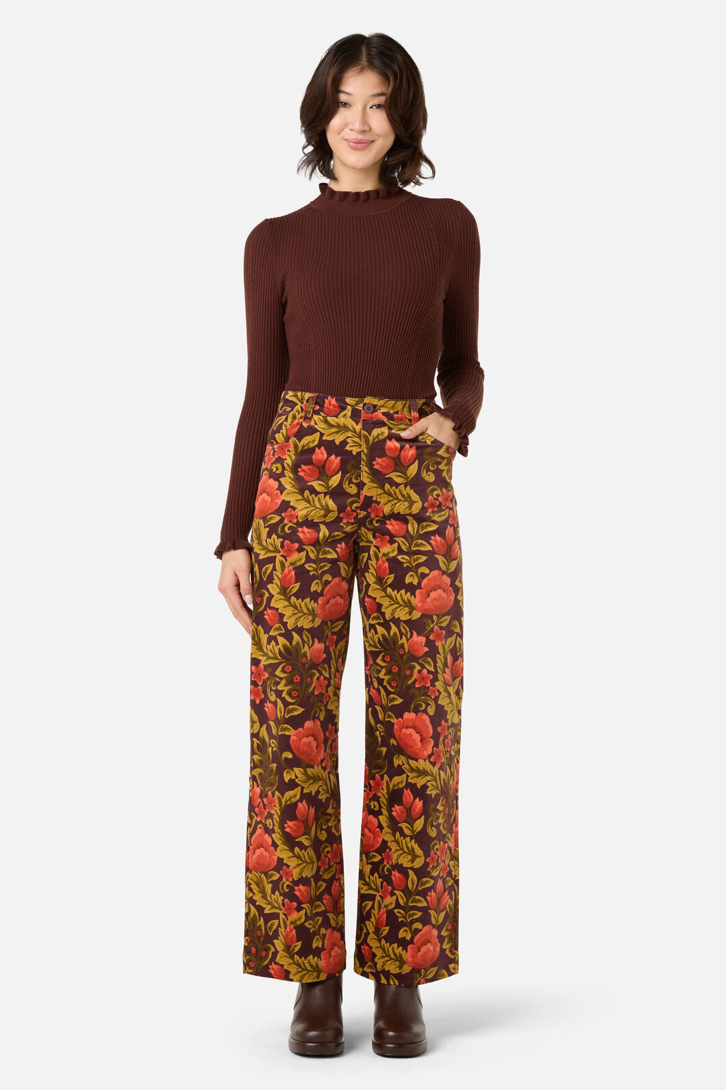 Princess Highway - Azura Velvet Pant - rust