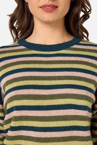 Princess Highway - Rory Wool Blend Stripe Jumper - green-multi