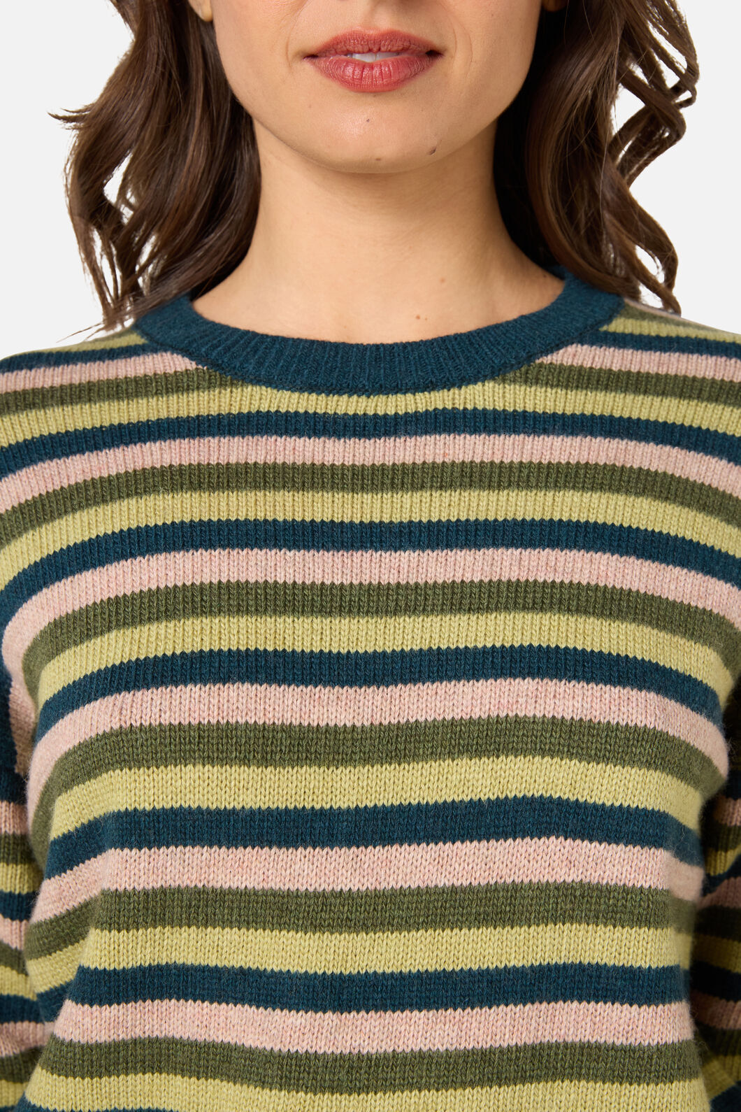 Princess Highway - Rory Wool Blend Stripe Jumper - green-multi