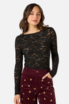 Princess Highway - Suzie Long Sleeve Lace Top - black