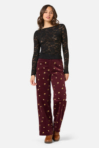 Princess Highway - Suzie Long Sleeve Lace Top - black