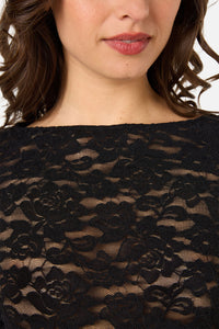 Princess Highway - Suzie Long Sleeve Lace Top - black