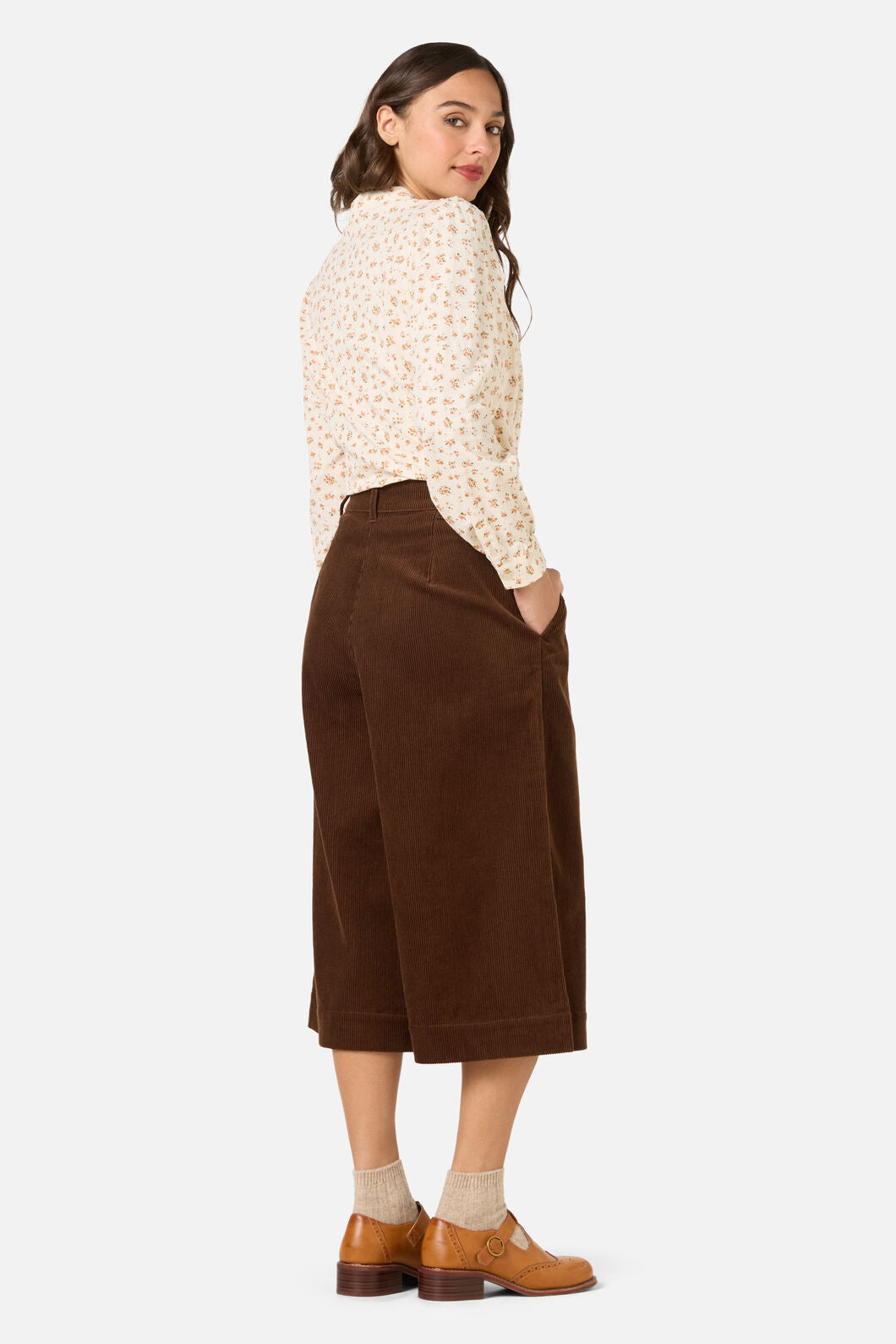 Princess Highway - Lani Ditsy Long Sleeve Blouse - coral