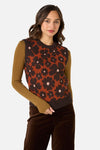 Princess Highway - Donna Flower Knit Vest - rust