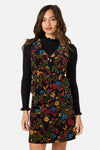 Princess Highway - Joelle Floral Velvet Vest - black