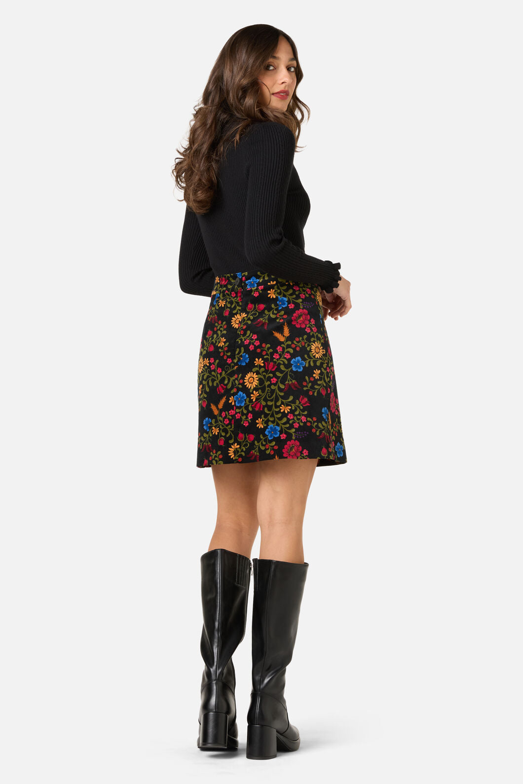 Joelle Floral Velvet Skirt – Dangerfield