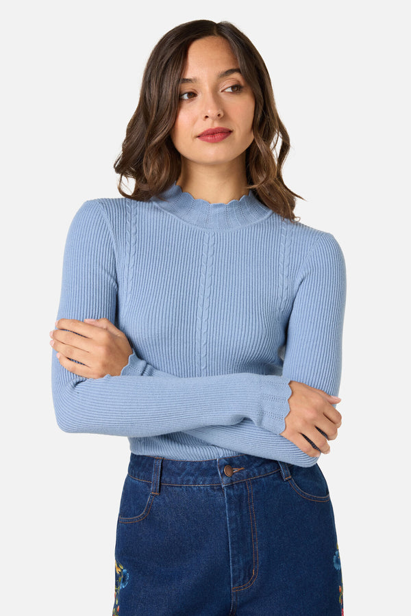 Princess Highway - Sophie Long Sleeve Knit Top - blue