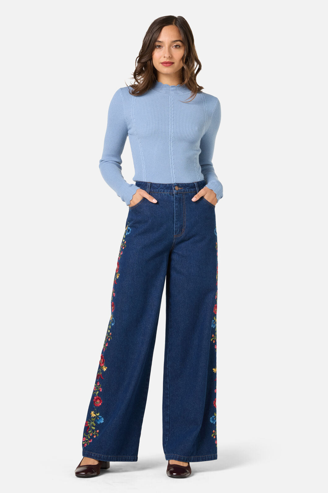 Princess Highway - Sophie Long Sleeve Knit Top - blue