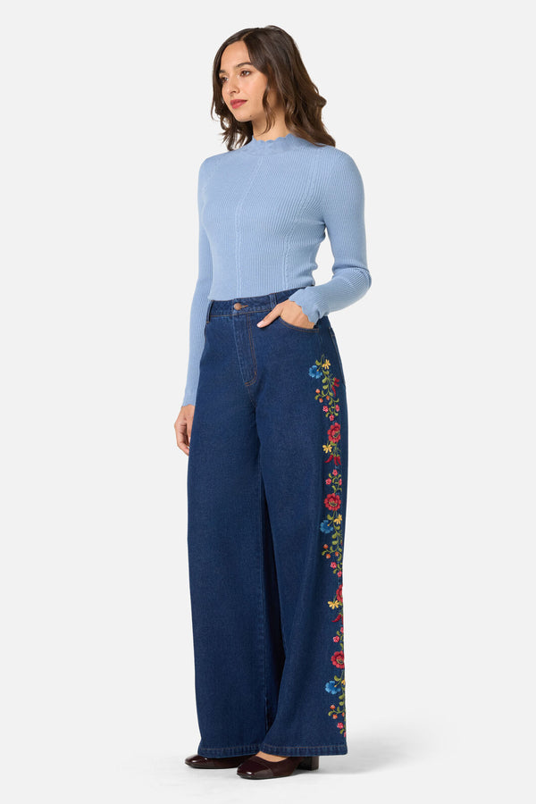 Princess Highway - Sophie Long Sleeve Knit Top - blue