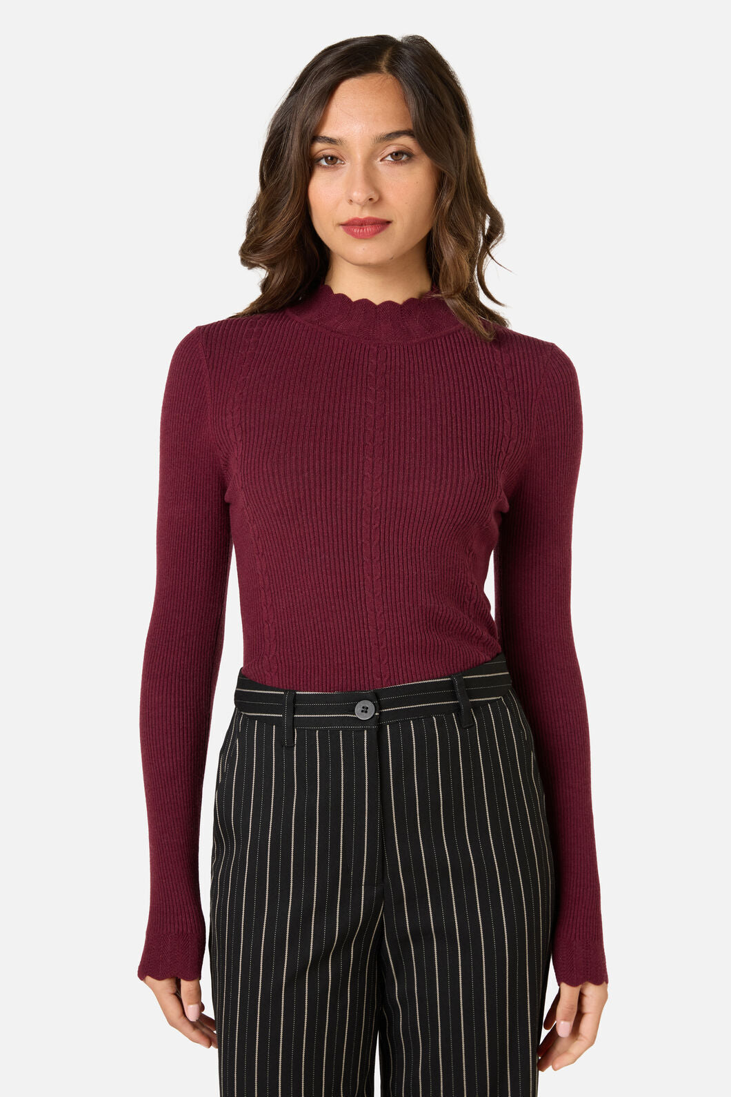 Princess Highway - Sophie Long Sleeve Knit Top - plum