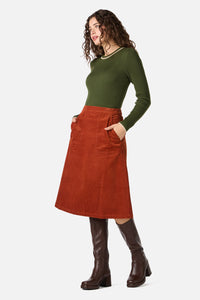 Princess Highway - Fifi Long Sleeve Rib Knit Top - olive