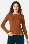 Princess Highway - Fifi Long Sleeve Rib Knit Top - toffee