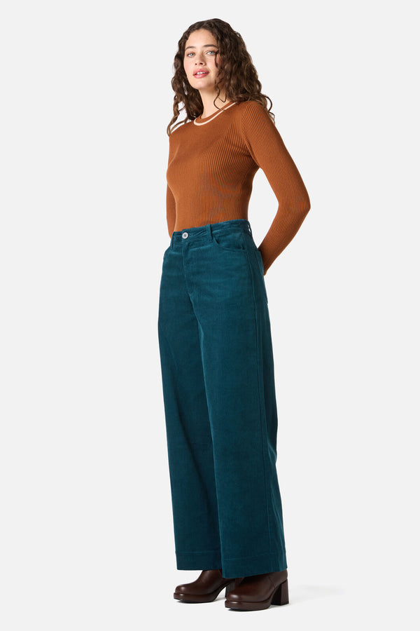 Princess Highway - Fifi Long Sleeve Rib Knit Top - toffee