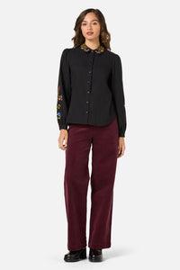 Princess Highway - Joelle Embroidered Blouse - black