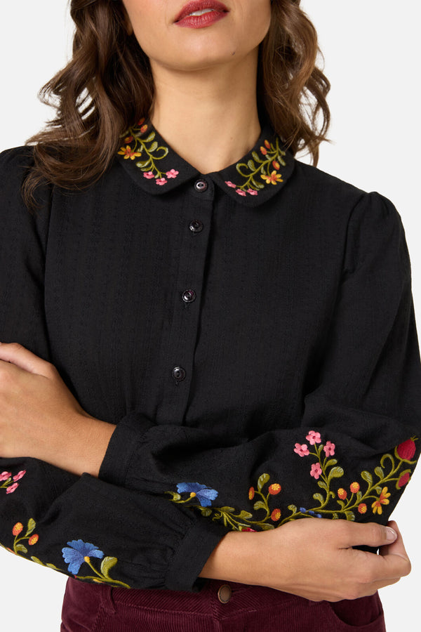 Princess Highway - Joelle Embroidered Blouse - black