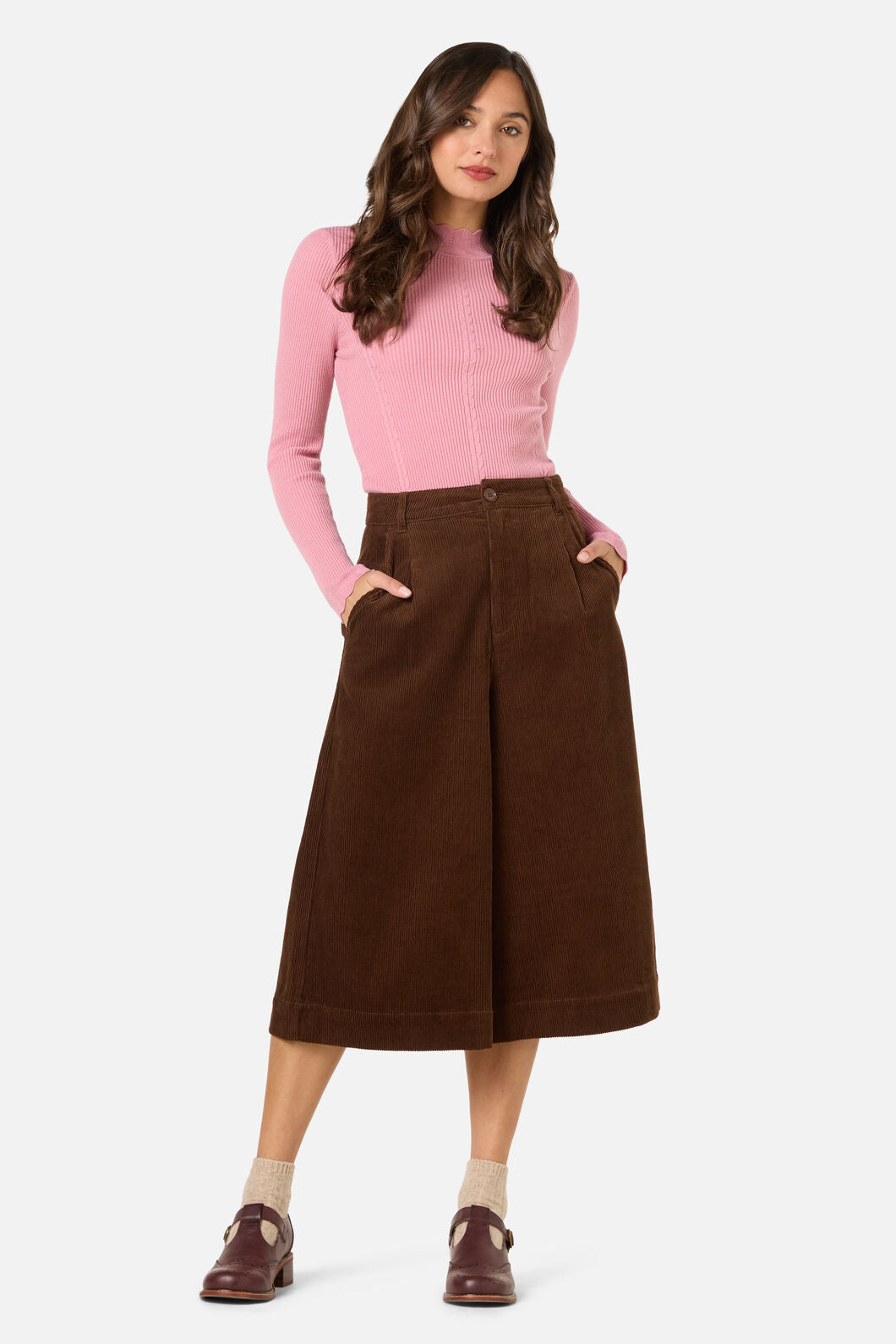 Princess Highway - Adeline Cord Culotte - chocolate