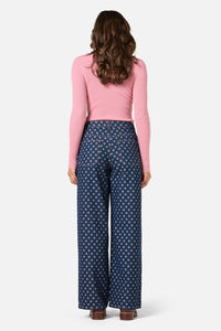 Princess Highway - Polka Spot Denim Jean - dark-denim