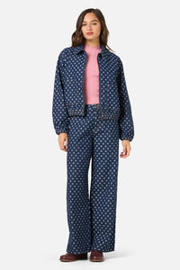 Princess Highway - Polka Spot Denim Jean - dark-denim
