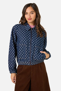 Princess Highway - Polka Spot Denim Jacket - dark-denim