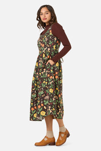 Princess Highway - Midnight Garden Midi Dress - chocolate