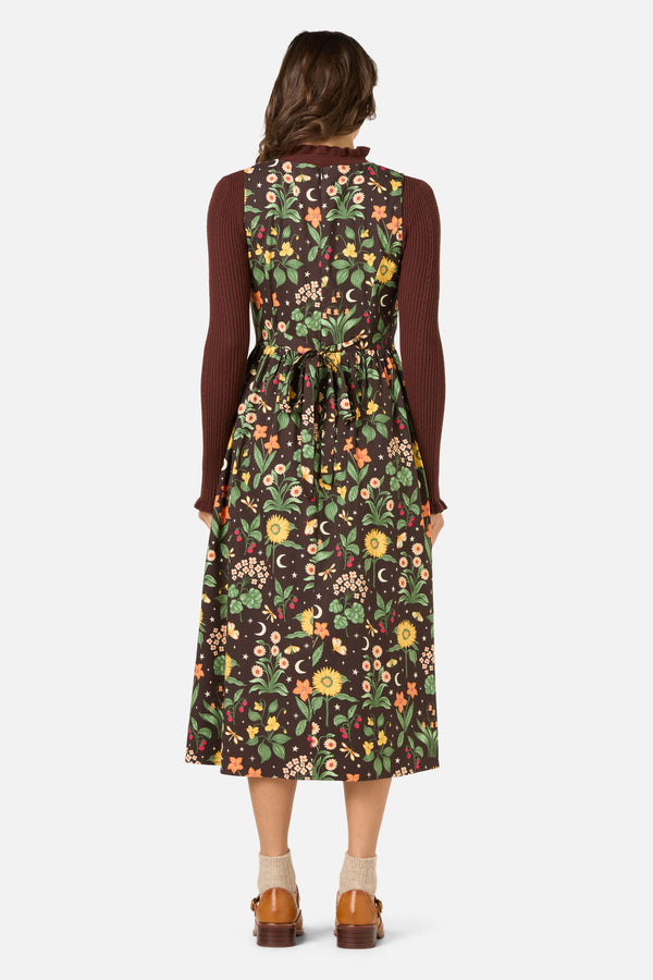 Princess Highway - Midnight Garden Midi Dress - chocolate