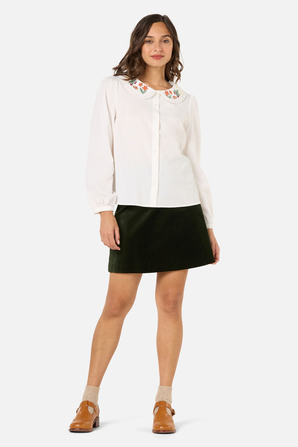 Princess Highway - Midnight Garden Embroidered Blouse - cream