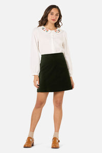 Princess Highway - Midnight Garden Embroidered Blouse - cream