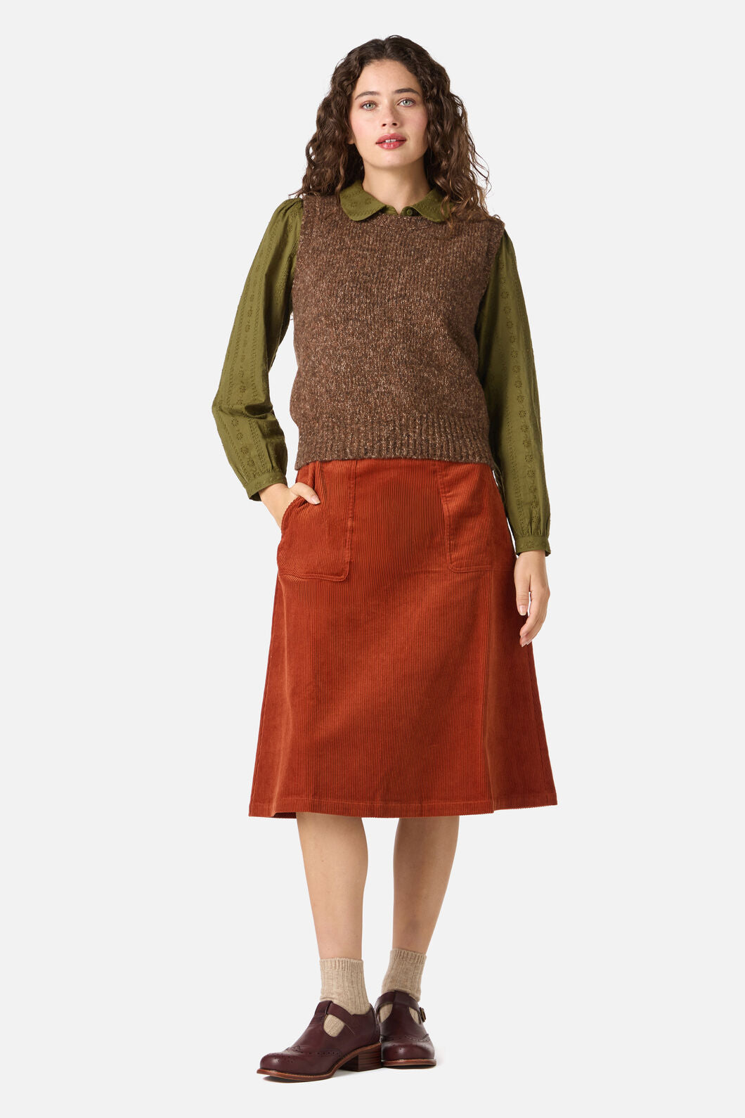 Princess Highway - Cute Cozy Wool Blend Vest - chocolate