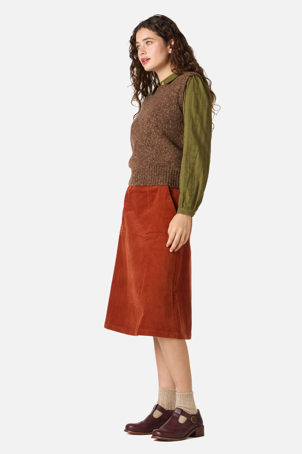 Princess Highway - Cute Cozy Wool Blend Vest - chocolate