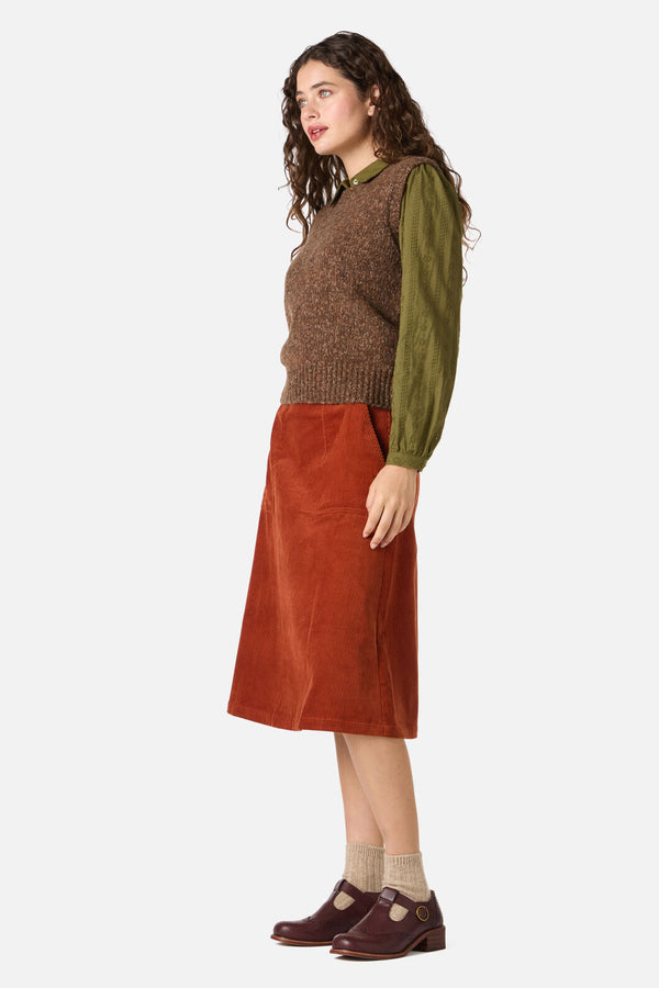 Princess Highway - Cute Cozy Wool Blend Vest - chocolate