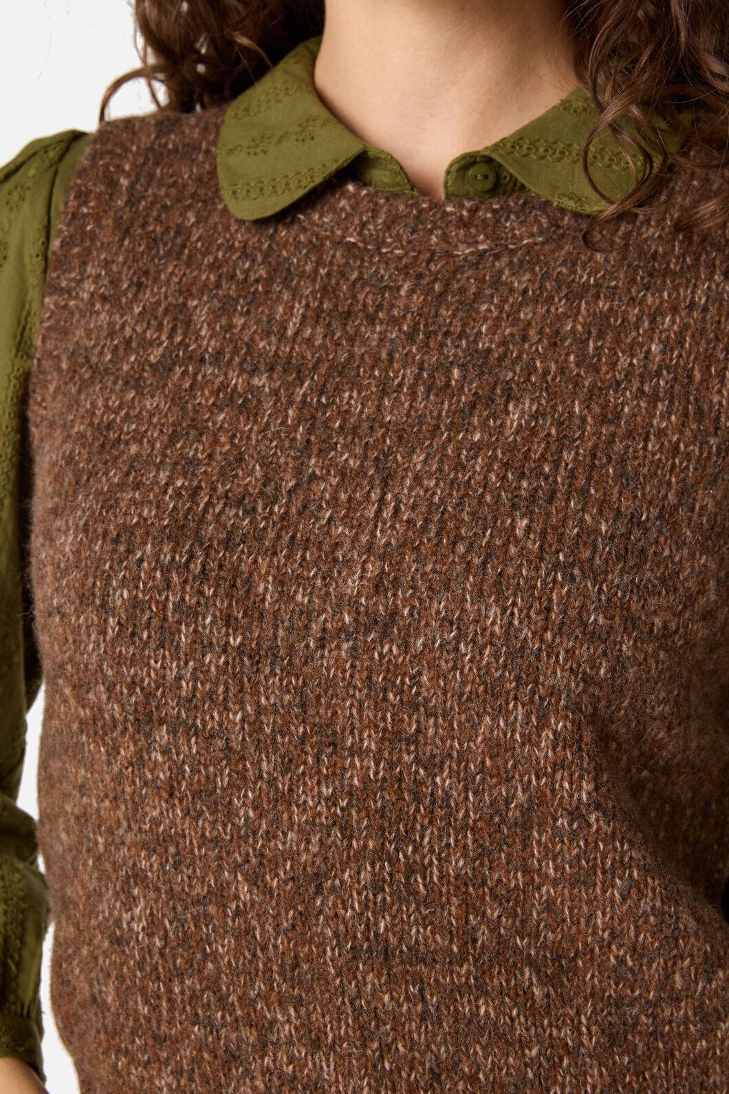 Princess Highway - Cute Cozy Wool Blend Vest - chocolate