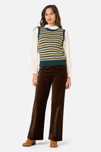 Princess Highway - Rory Wool Blend Stripe Vest - green-multi