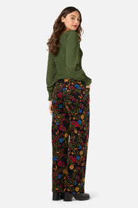 Princess Highway - Ebony Shirred Long Sleeve Top - dark-green
