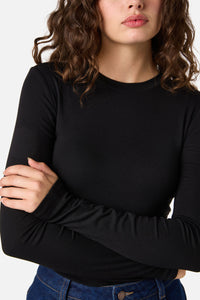 Princess Highway - Classic Luxe Long Sleeve Top - black